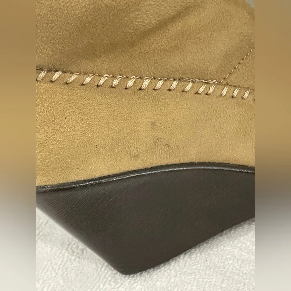 Aerosoles Gather Round Real Suede Knee High Wedge Boot |‎ Color: Tan | Size: 8